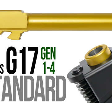 Fits Glock 26 New  9mm Match Barrel threaded in Gold - Glock Barrels - American Guns & Ammo
