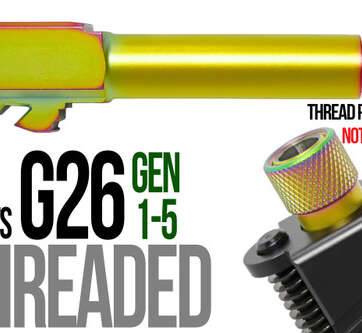 Fits Glock 19 9mm Match Thick Spiral Fluted Barrel Threaded 2 Tone Fits Glock 19 9mm Match Thick Spiral Fluted Barrel Threaded 2 Tone - Glock Barrels - American Guns & Ammo