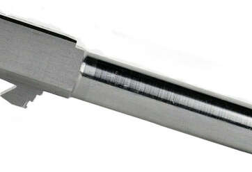 Fits Glock 17 9mm Match Thick Spiral Fluted Barrel Threaded in Flat Gray Fits Glock 17 9mm Match Thick Spiral Fluted Barrel Threaded in Flat Gray - Glock Barrels - American Guns & Ammo