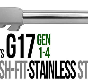 Fits Glock 26 9mm Flush Fit Barrel in Naked Stainless Steel - Glock Barrels - American Guns & Ammo