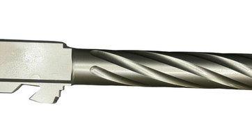 Fits Glock 17 9mm Match Chunky Spiral Fluted Barrel Threaded in Flat Gray - Glock Barrels - American Guns & Ammo